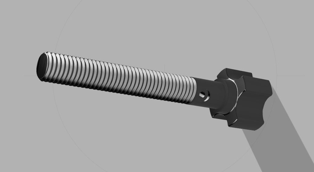 Slightly thinner screw for 2 inch vise
