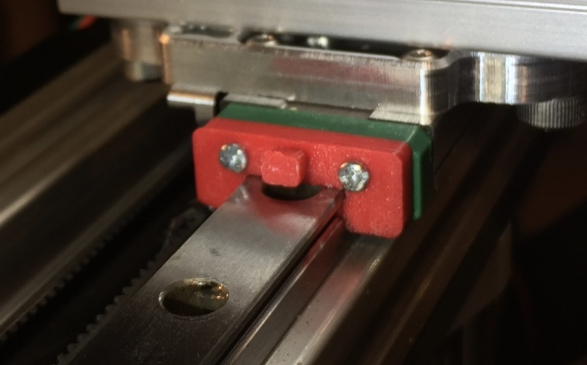 End cap with lubrication port for MGN12 linear guide bearing block