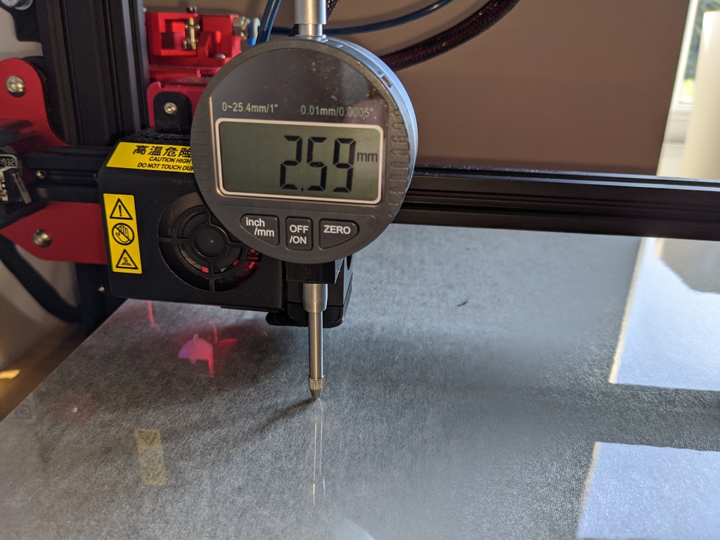 CR-10S Pro V2 Dial Guage Holder for bed leveling