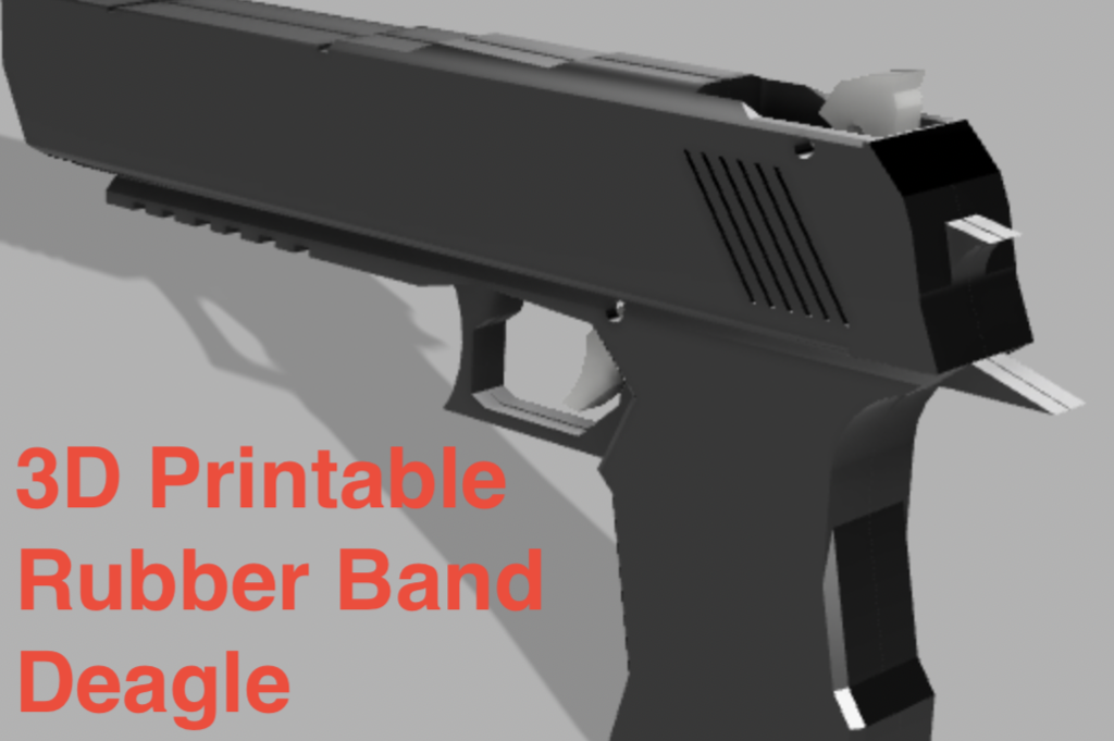 Rubber Band Deagle (Desert Eagle) (3D Printable)