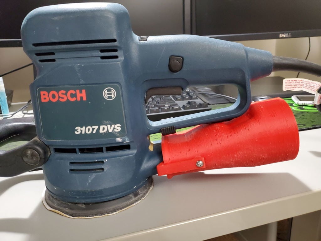 Bosch 3107DVS dust port to 2 1/2" hose end