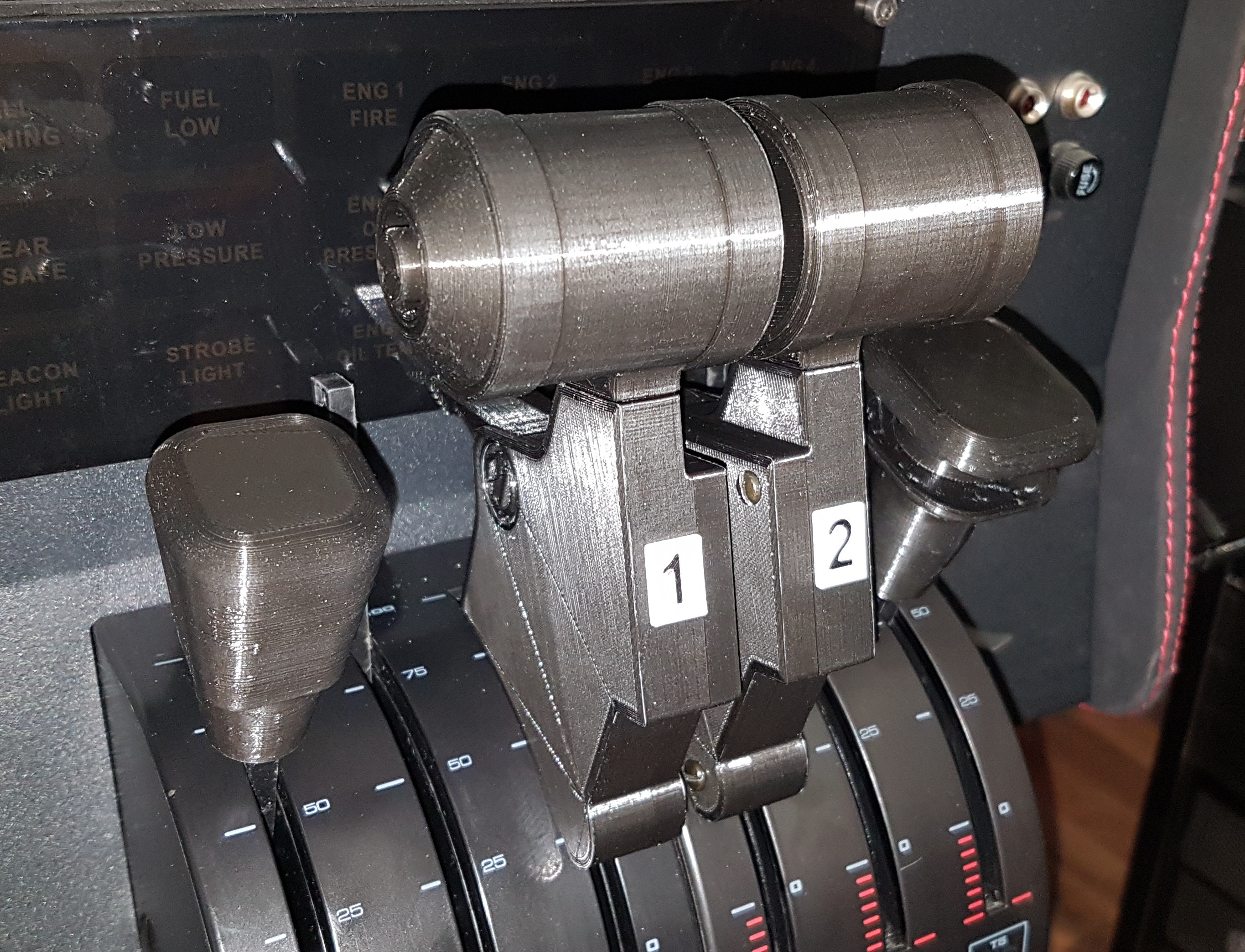Airbus A320 single lever throttle with reverse blocker for Saitek throttle quadrant