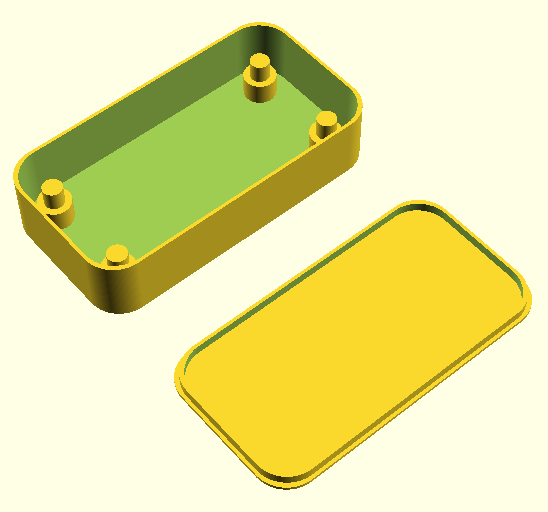 Customizable round box with standoffs and lid