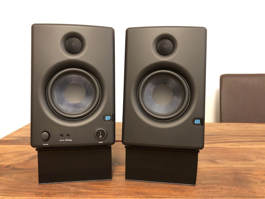 Desk speaker stand (for Presonus Eris E4.5 or similar audio monitors)