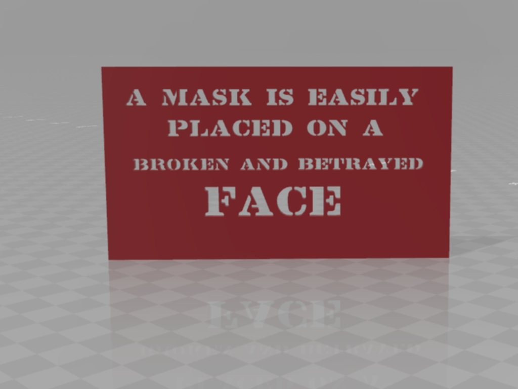 ...a mask is easily placed