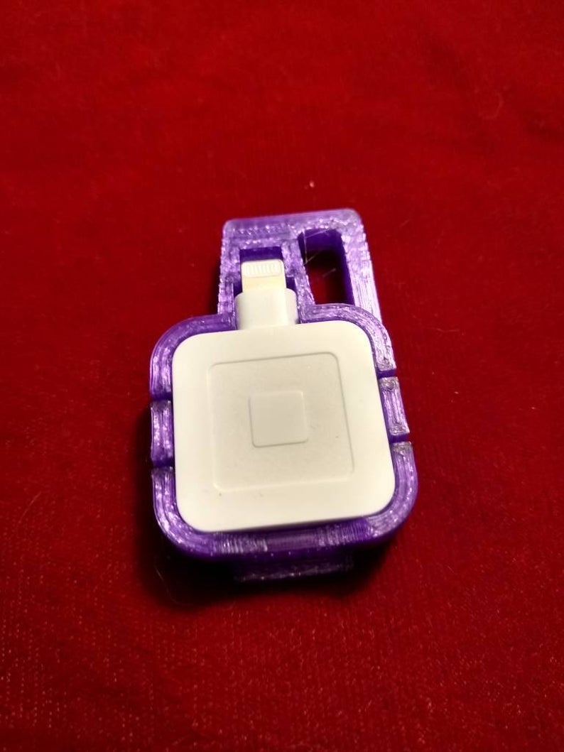 Square Reader Holder Key Chain - Apple