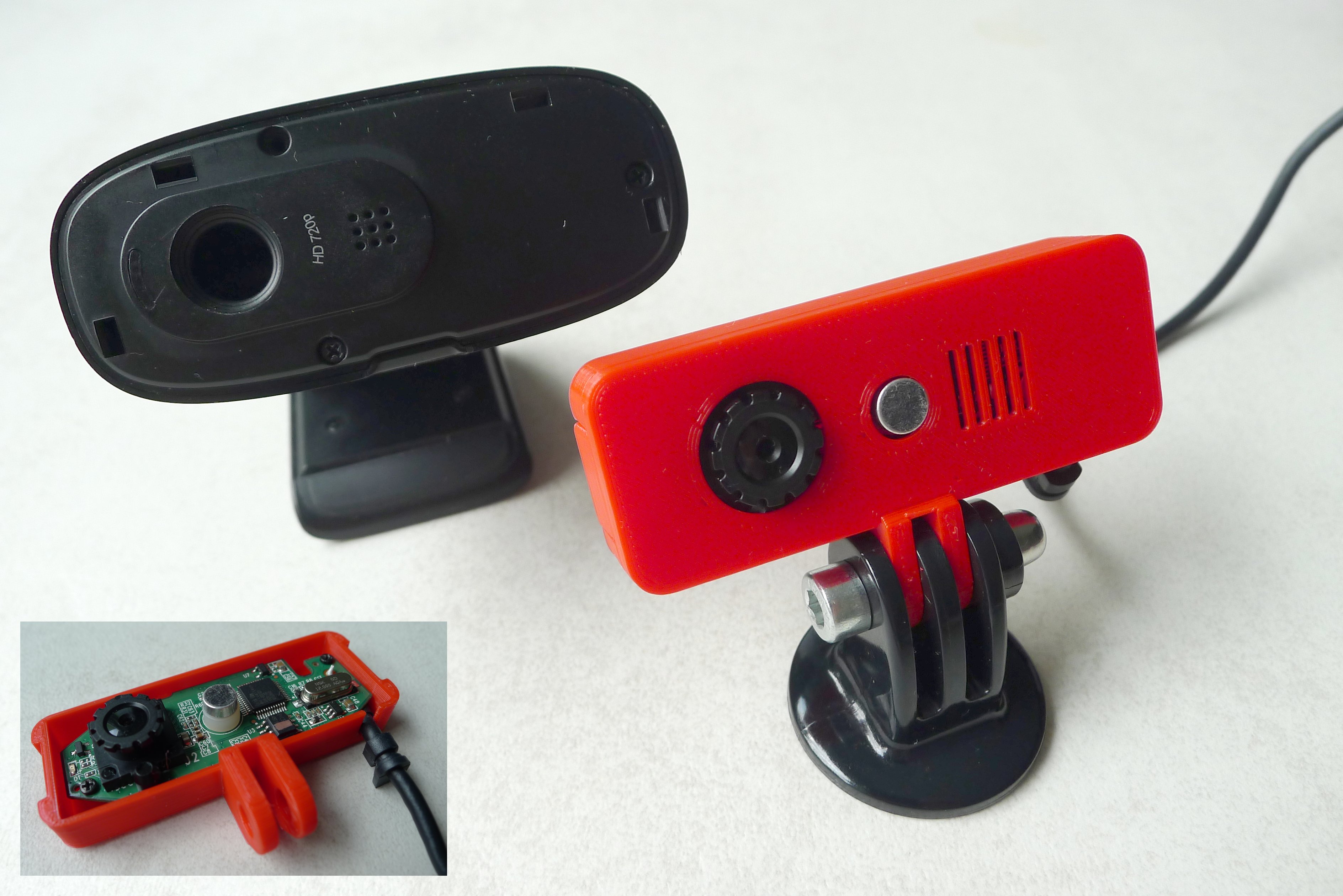 Logitech C270 Webcam Cover Replacement (with GoPro Mount)