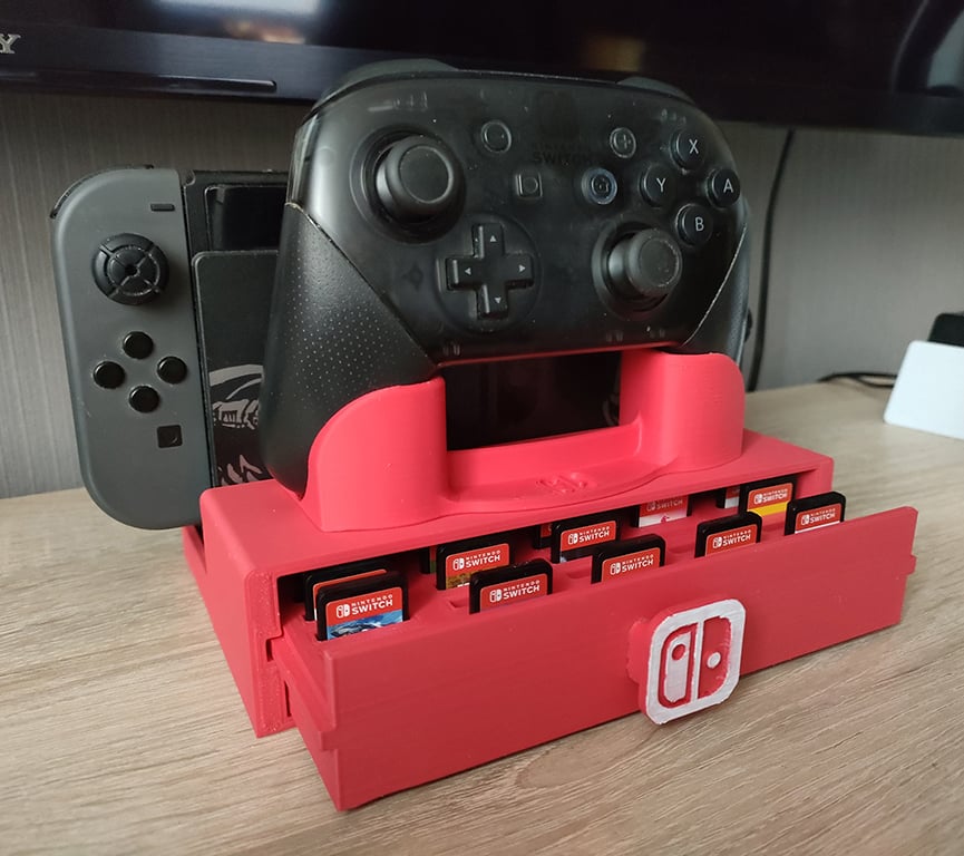 Nintendo Switch Stand (25 cartridges drawer)