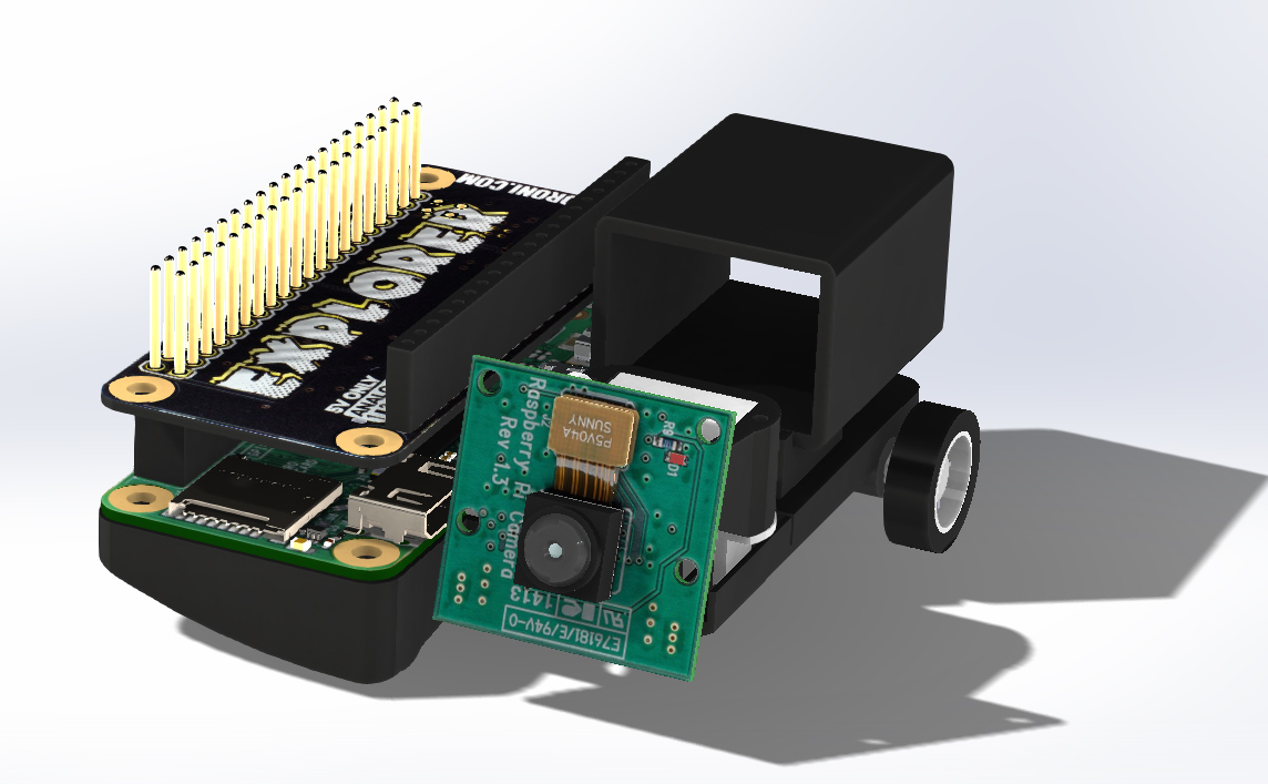 Tiny Raspberry Pi Zero Bot with Explorer pHat