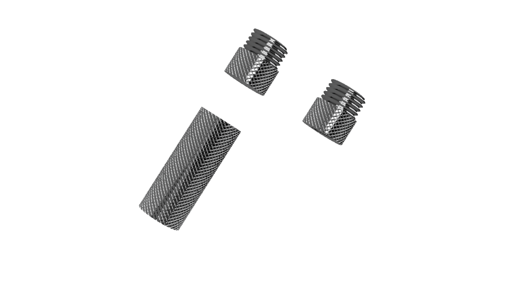 Very Small knurled container