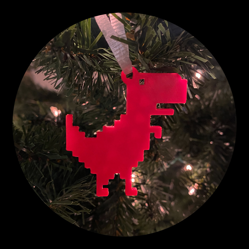 Offline Dinosaur Holiday Ornament 