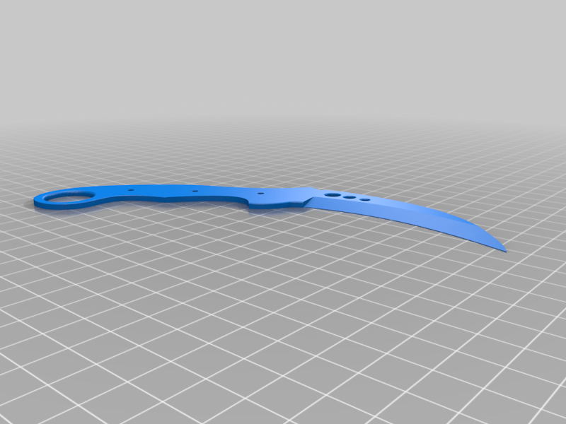 Talon Blade Split and No Screw Hole Grip 3D model