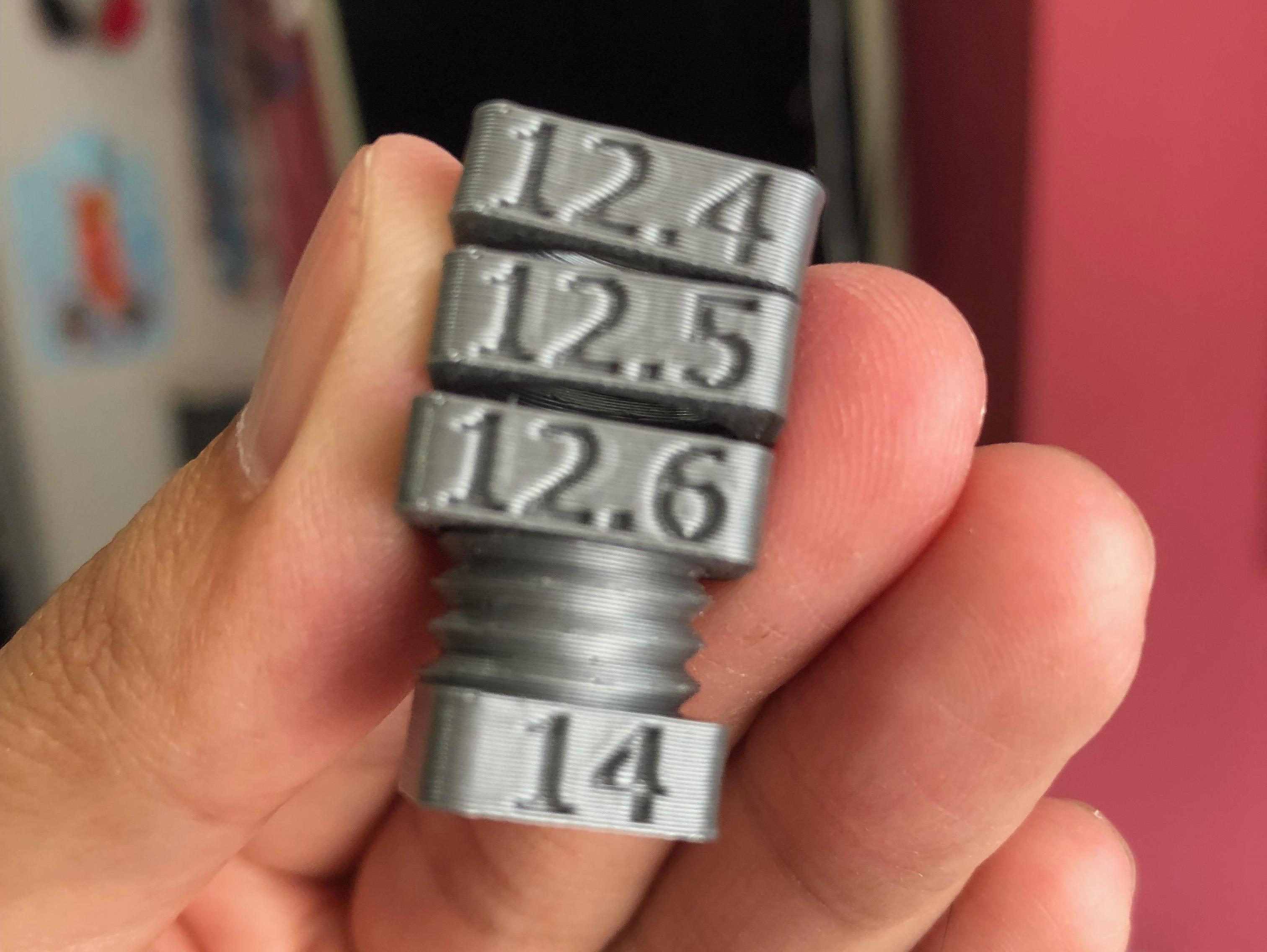 Bolt and nut - 2.1mm thread pitch, 12.09 TPI