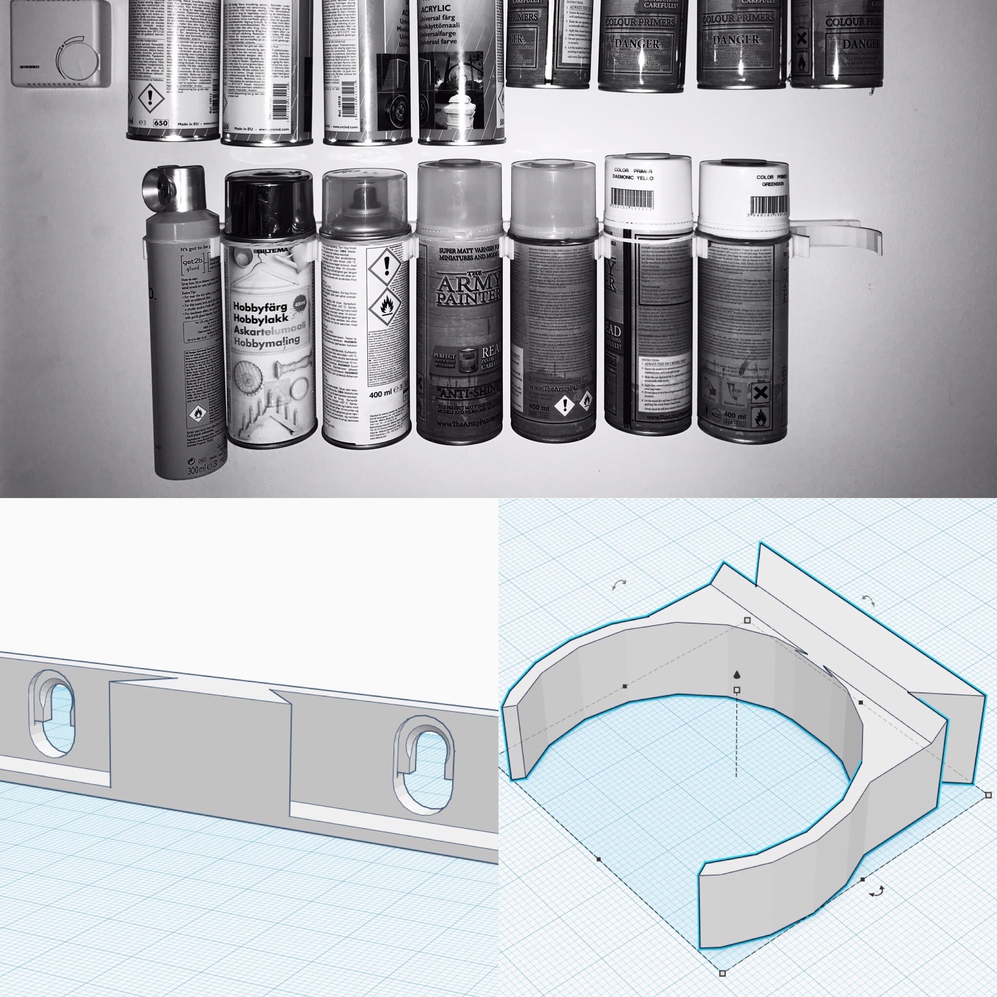 Modular wall mount system for cans