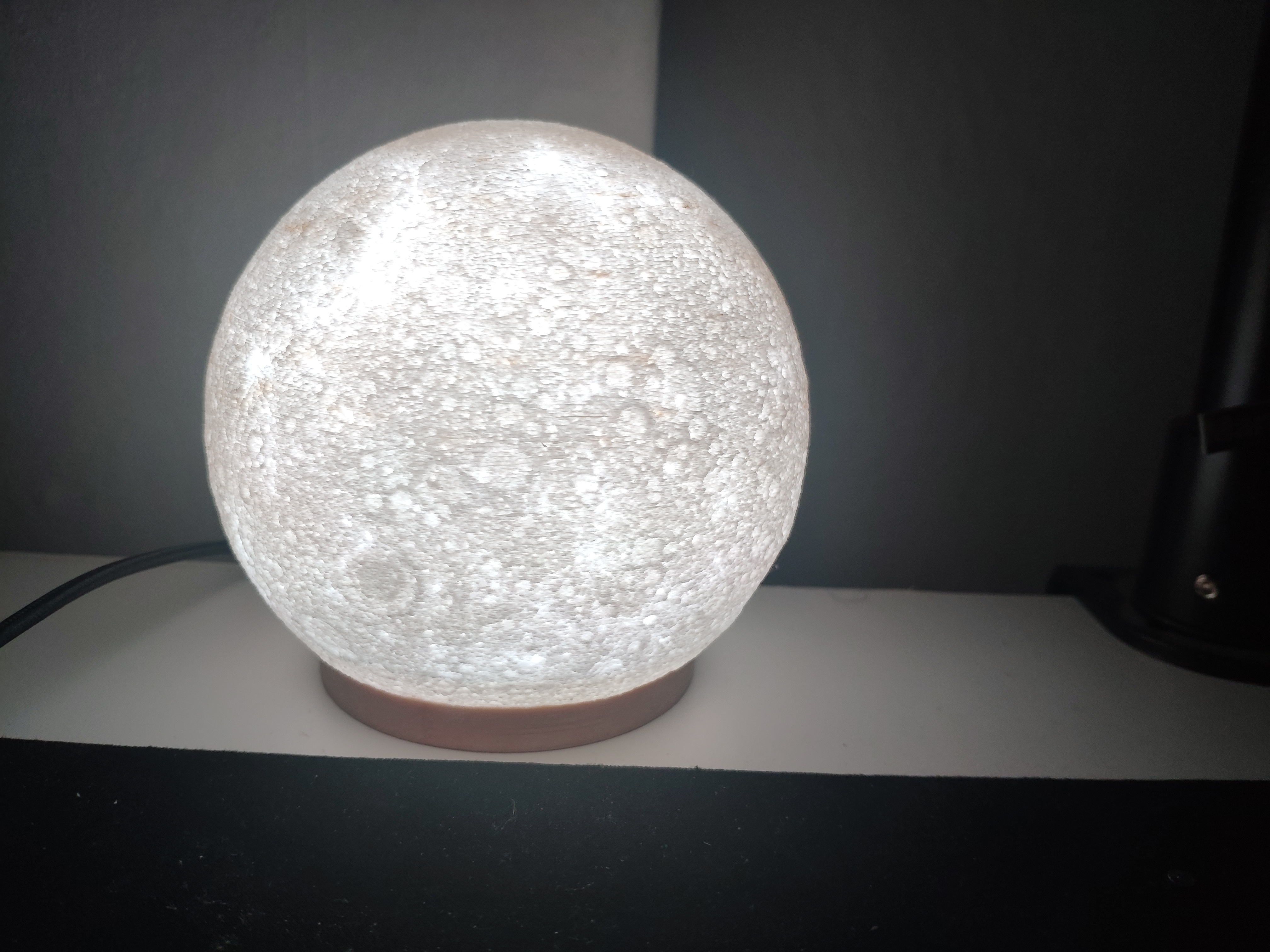 Moon Lamp with Base and Lights