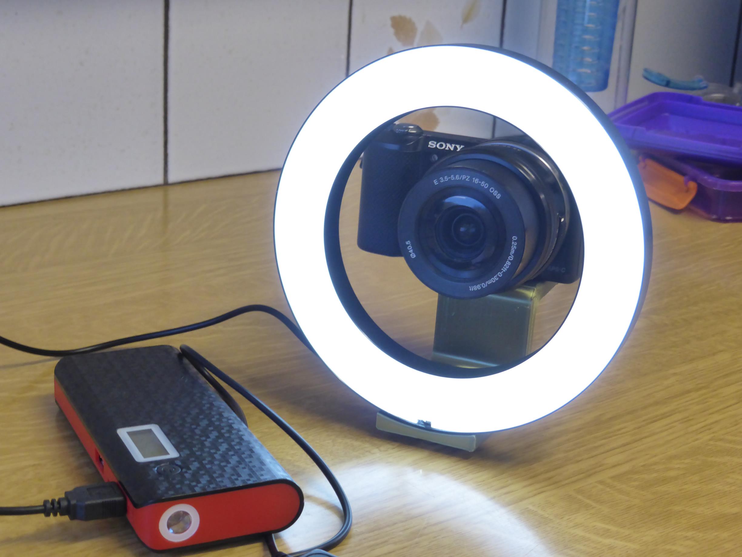 Sony A5000 macro ring light bracket