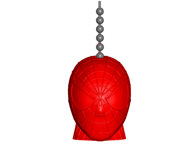 Spiderman Pull Ball Chain, Keychain Knob | Handle | Fob | Finials