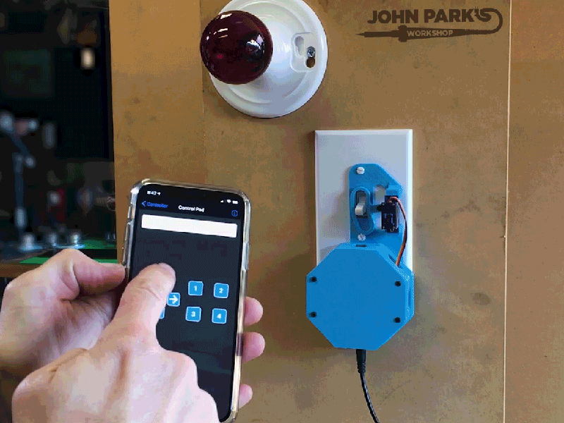 Crickit Light Switch Servo Mount