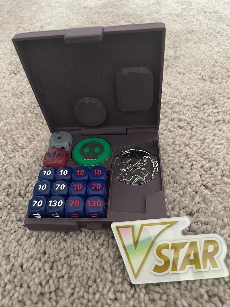 Pokemon Dice Box, VSTAR Counter, and Coin