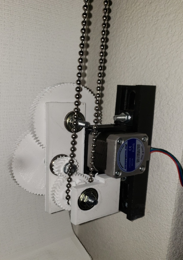 Stepper Motor Powered Ball Chain Pulley