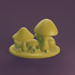 Mushroom Cluster with Skull – Grim Forest Terrain Scatter 3D model