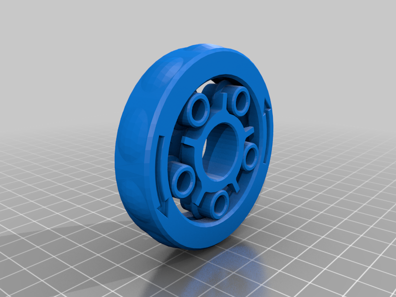 Rotary Clutch Bearing in Single Print - Rotates only one way, No assembly