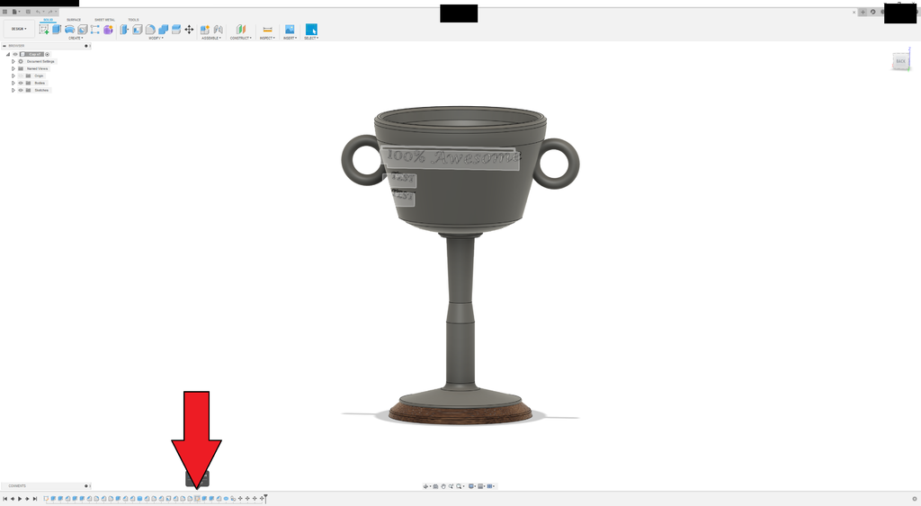 F360-customizable Trophy cup (f3d-file)