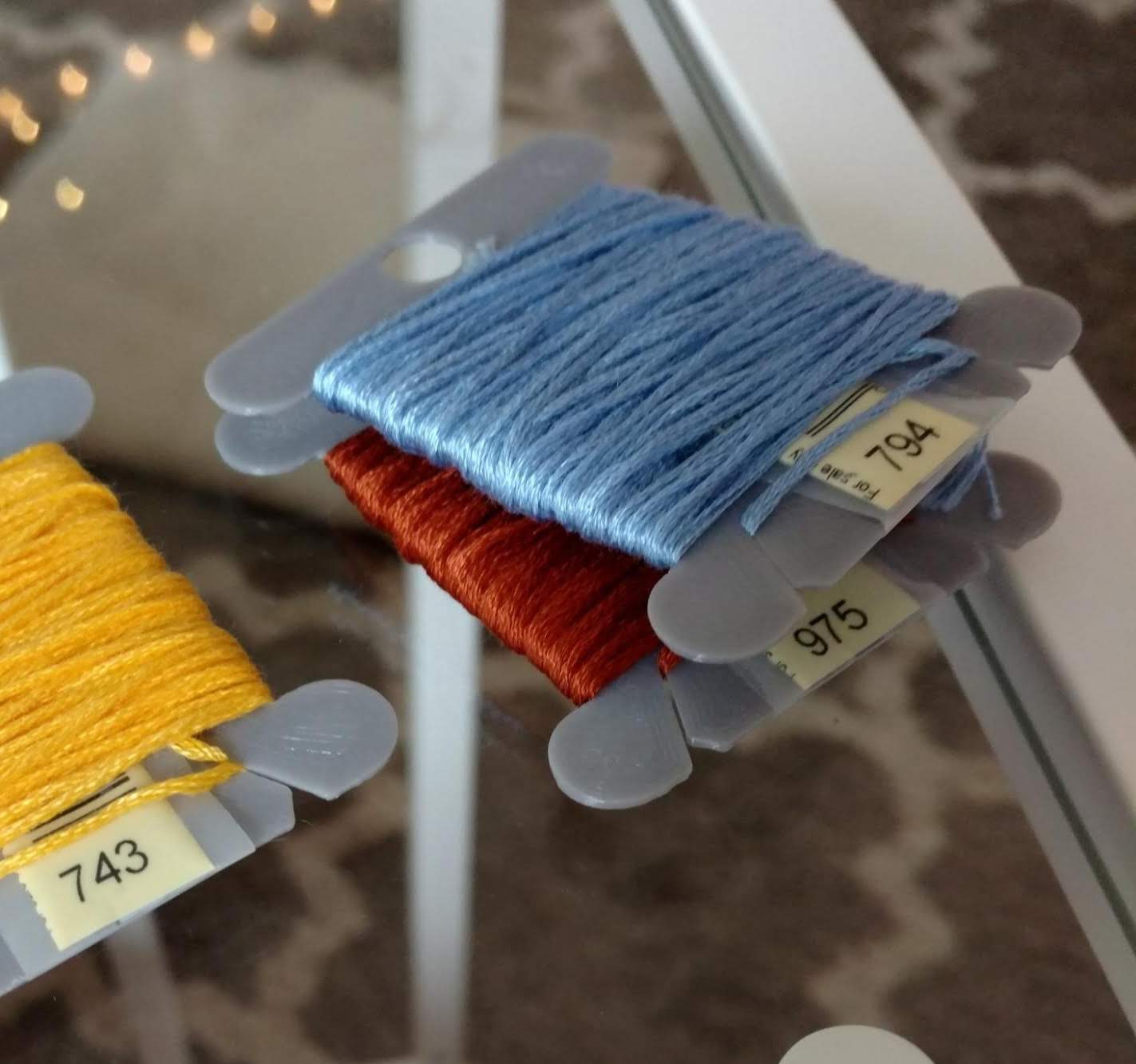 Bobbin Card for Embroidery Floss Yarn Thread