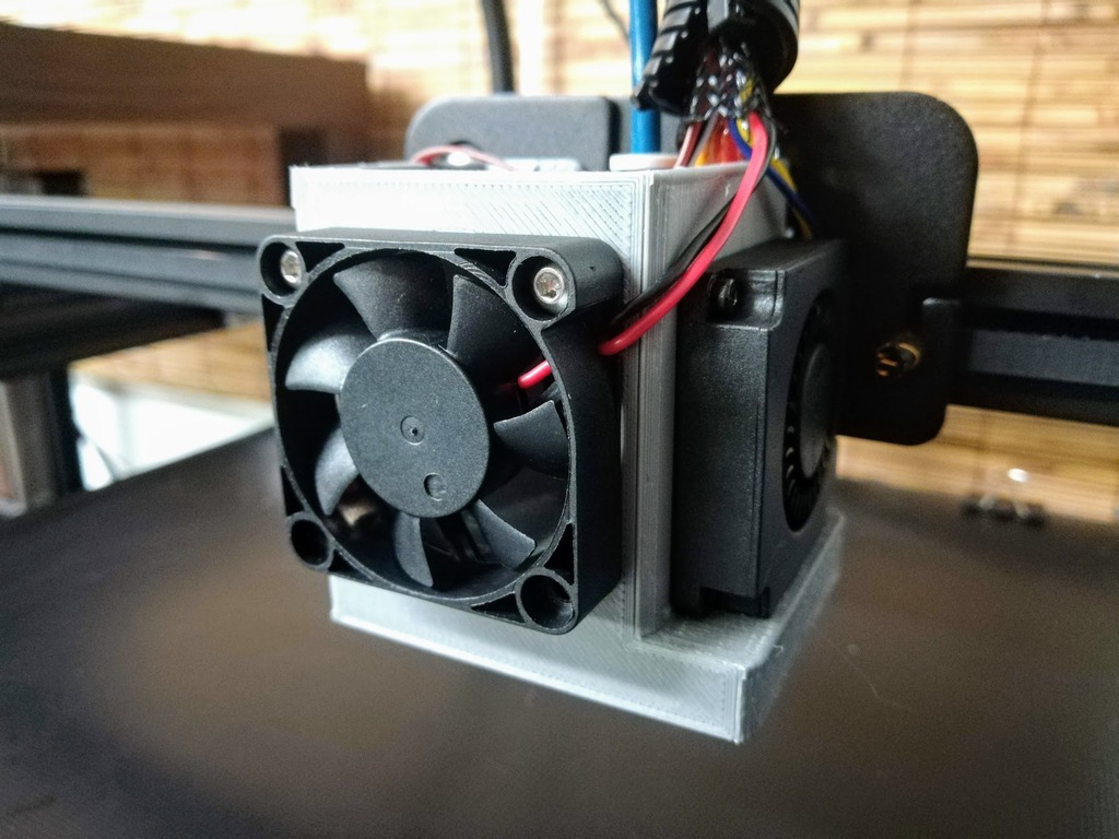 Ender 5/5+ Part Cooling + Hotend Fan Duct Shroud - Uses Stock Parts
