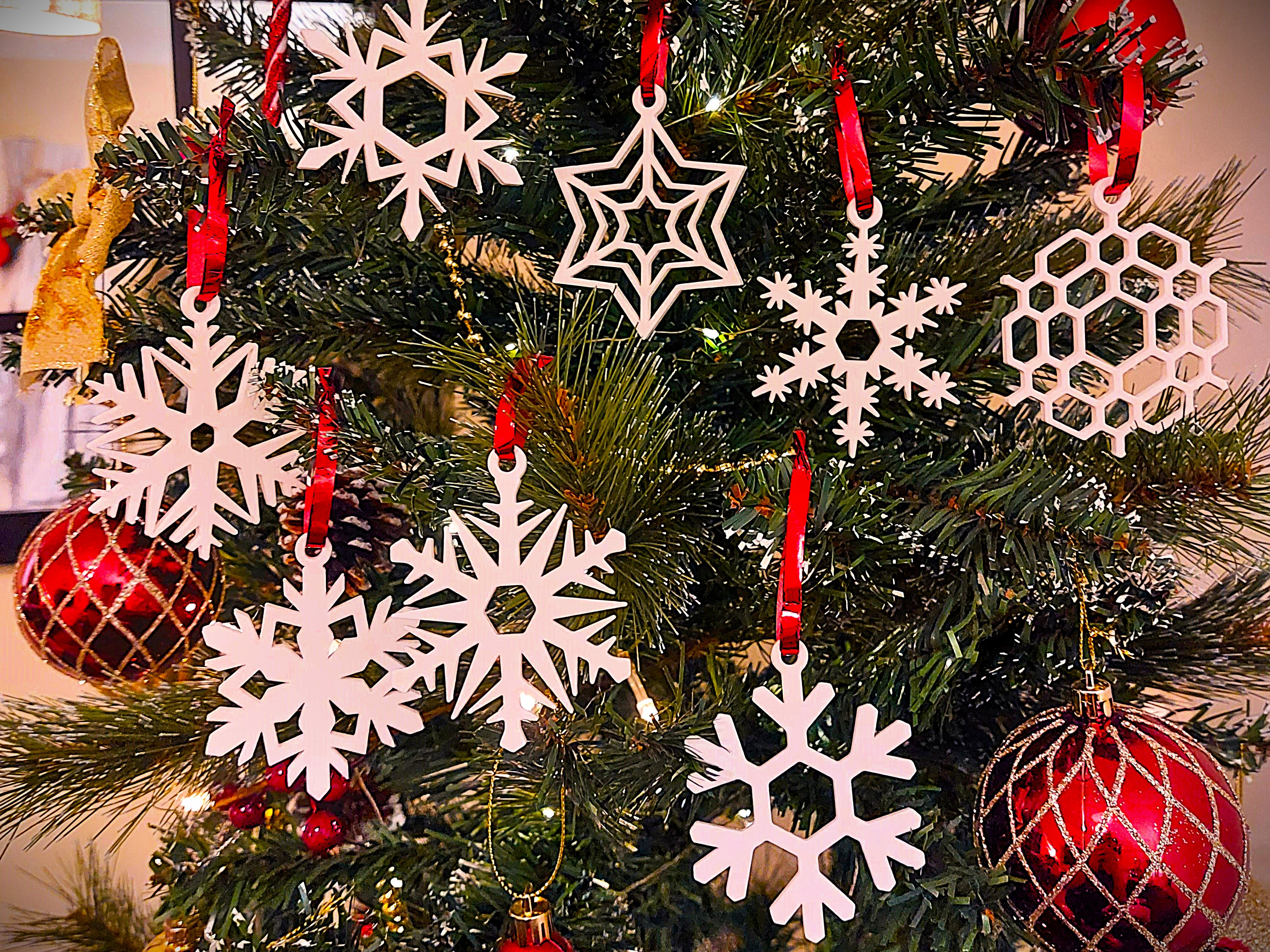 Snowflake Christmas Tree Ornaments