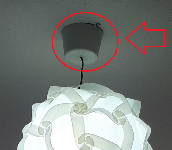 Ceiling rose for a ceiling lamp !