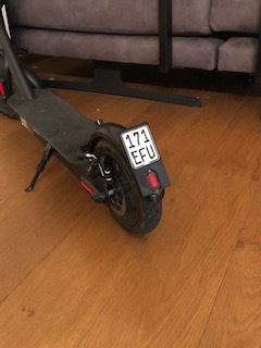 E-Scooter Number holder