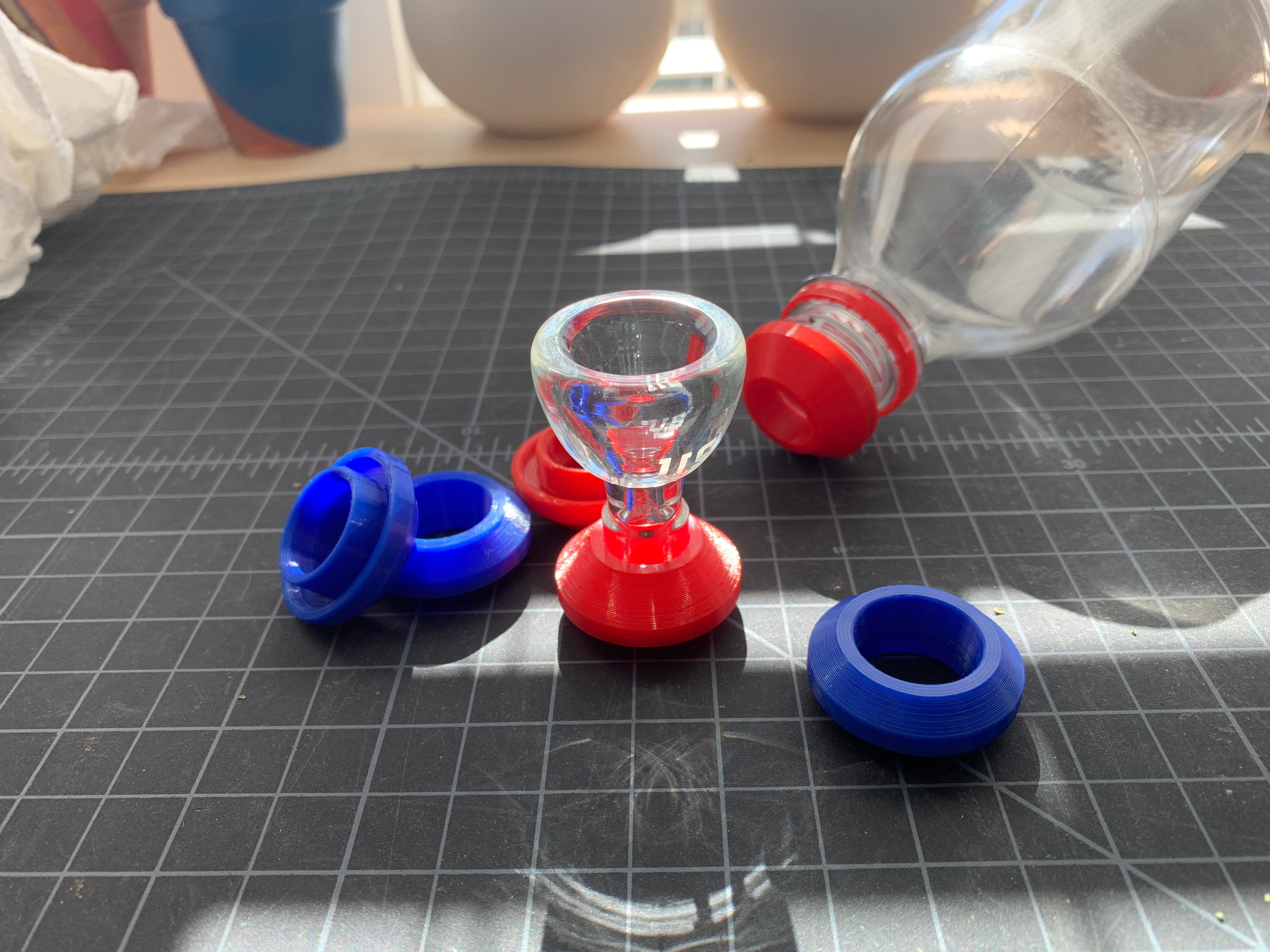 Bottle Gravity / Waterfall Bong Cap for 14mm & 18mm Bowls