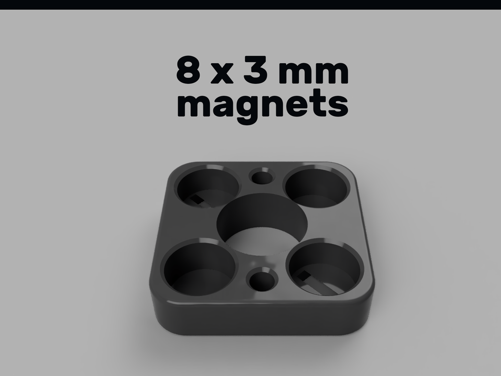 Z Axis Anti Wobble Nut for 8x3mm magnets