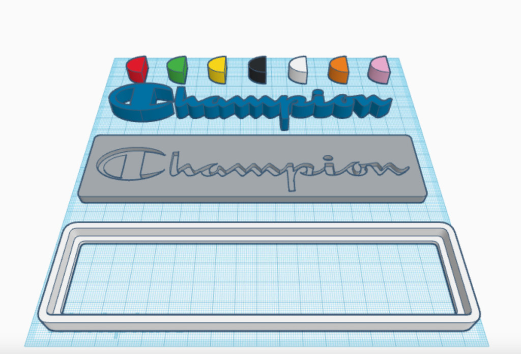 Champion custom logo sign plate
