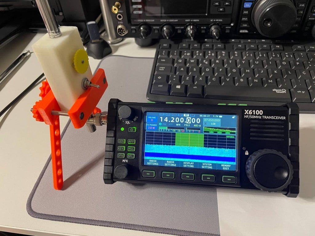 QRP Transceiver Antenna Bipod Mount Clamp Holder Portable Ham Amateur Radio