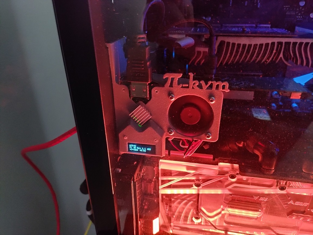 PiKVM mount to vertical PCI-E slots