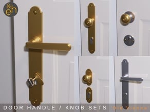 Door Handle and Knob Sets 'Old Vienna', Multiple Designs and Sizes 