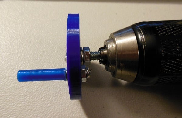 Mechanical  2 inch Drive Wheel with a rotating 1 inch Pin on a Bearing.
