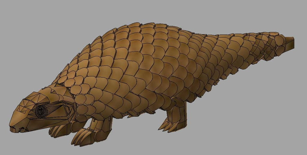 Pangolin with scales