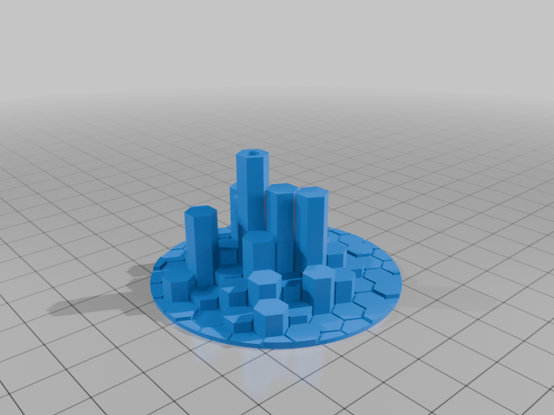 60mm hex tile base toppers for sci-fi space zombies with flight stem hole