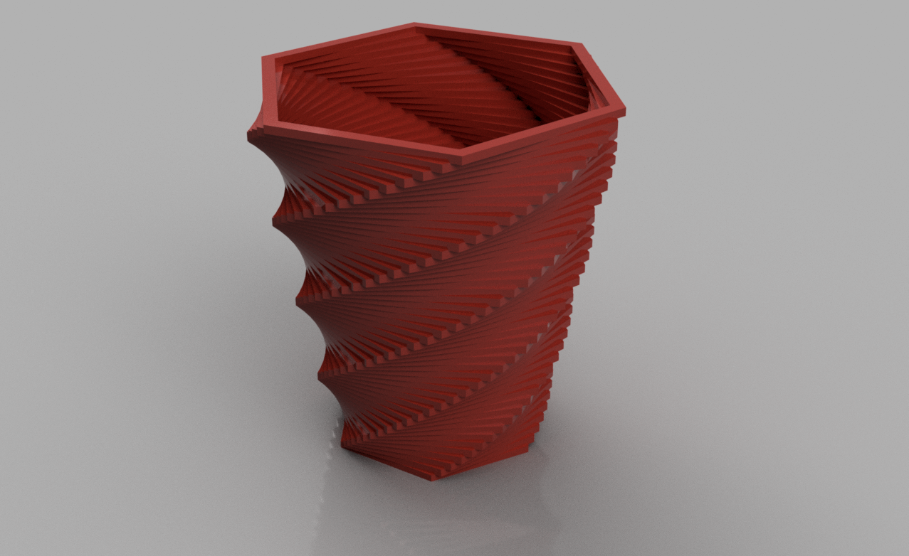 openscad flower vase experiment
