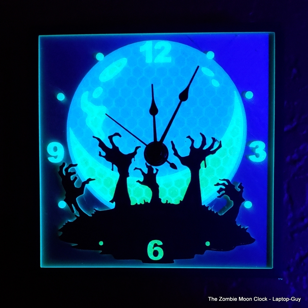 Glowing Zombie Moon Clock