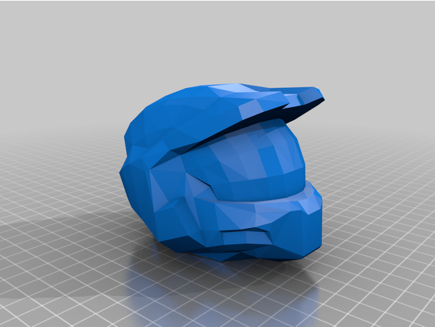 Casco Master Chief Halo 2 Low Poly