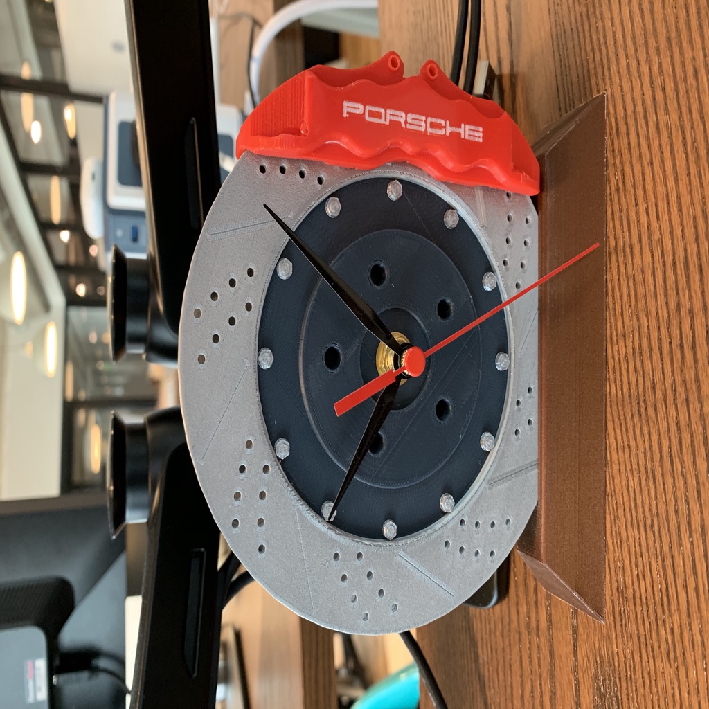 Porsche Disc Brake and Caliper clock