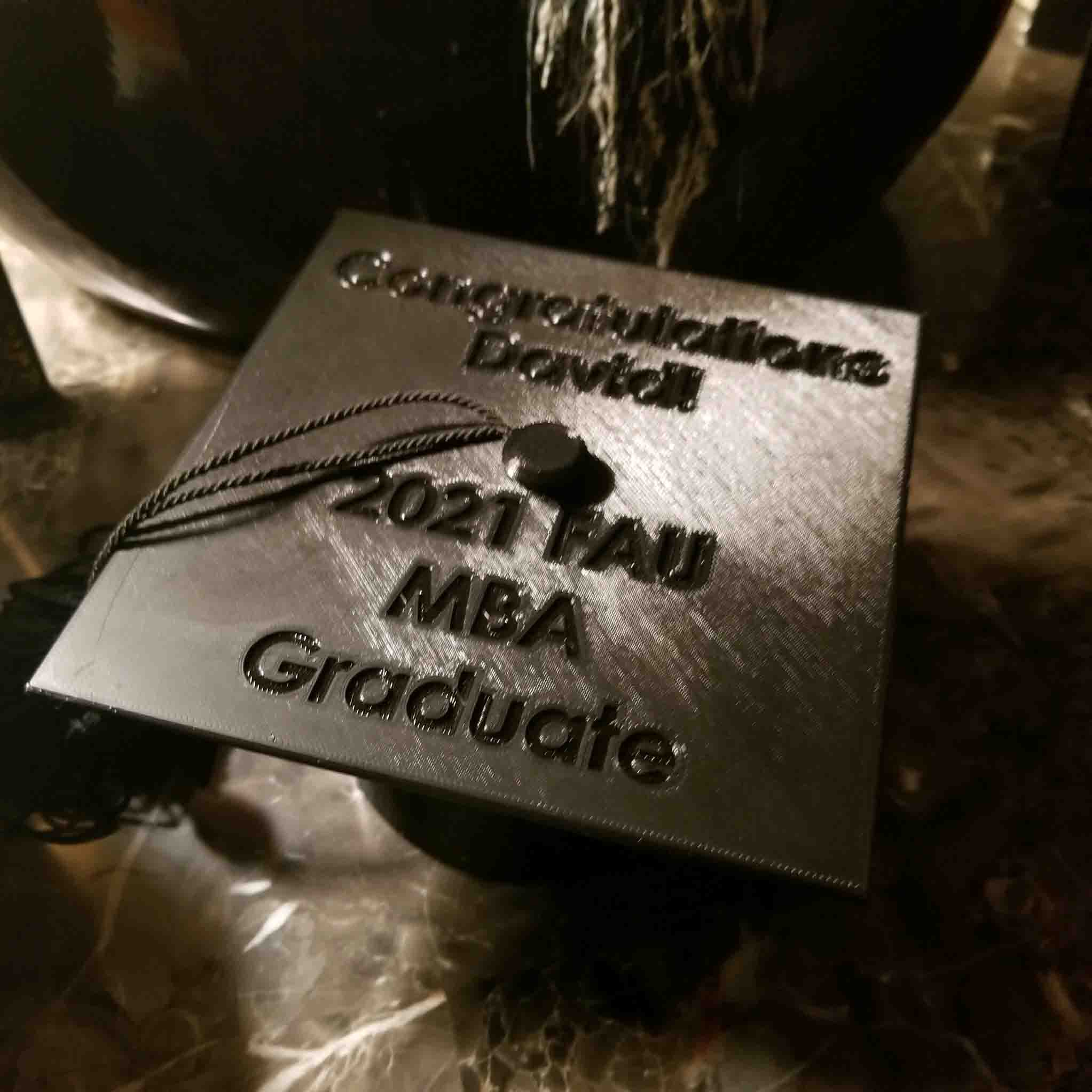 Add Text to your Graduation Bowl Cap
