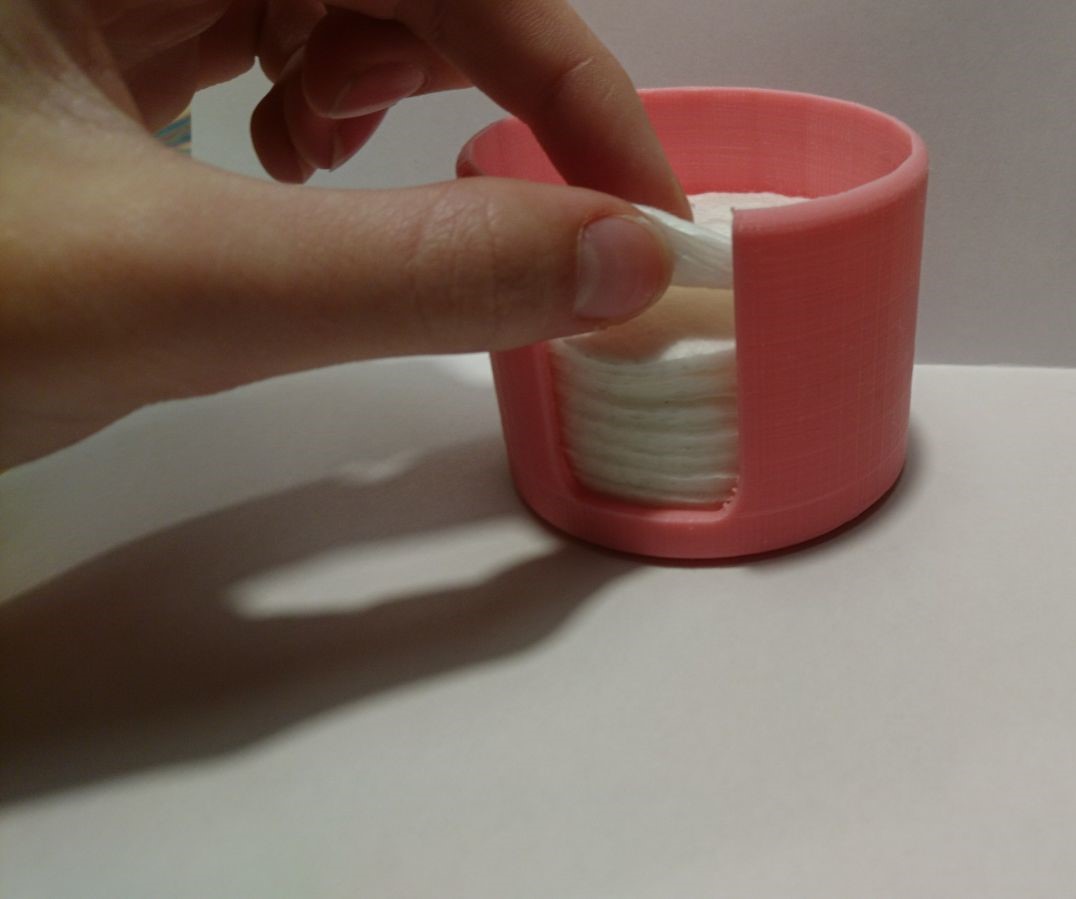 Cotton wool pads container