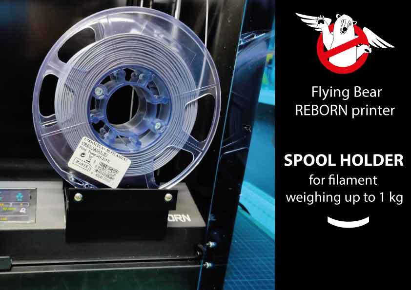 Spool Holder for filament weighing up to 1 kg. Compatible for Reborn printer