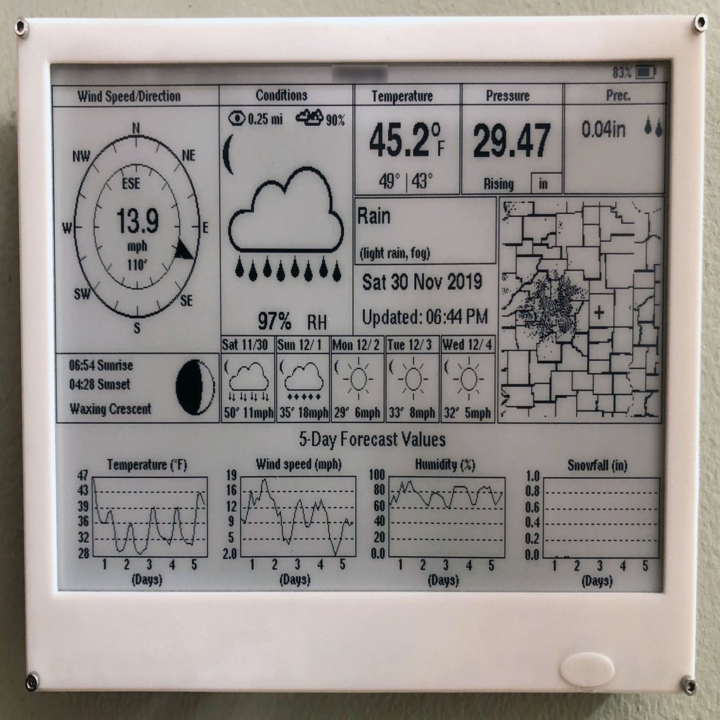 Waveshare 7.5" e-paper weather display