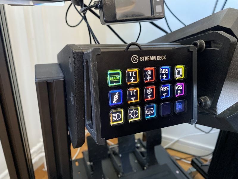 Stream deck clamp mount for 8040 profile